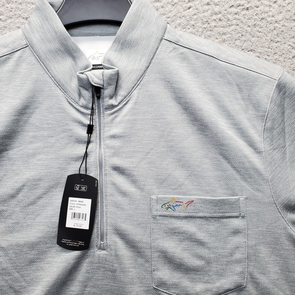 Greg Norman Golf 1/4 Zip Pullover Men Large Gray Performance Stretch G7F23XLK203 - Picture 9 of 9